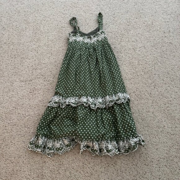 Tularosa Landry Midi Green Polka Dot Dress - Picture 4 of 4